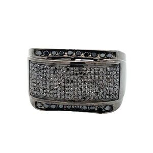 Black King CZ Bling Ring Cubic Zirconium Size 12